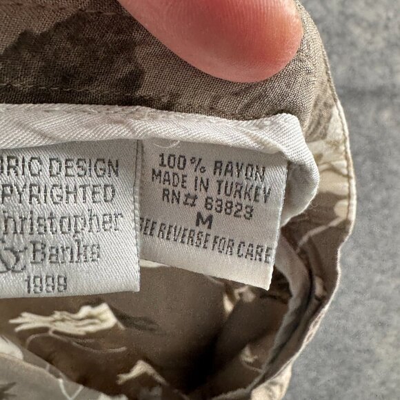 Christopher & Banks Skirt Womens M Beige Floral Maxi VTG 90s 1999 Y2K Modest - Picture 6 of 10